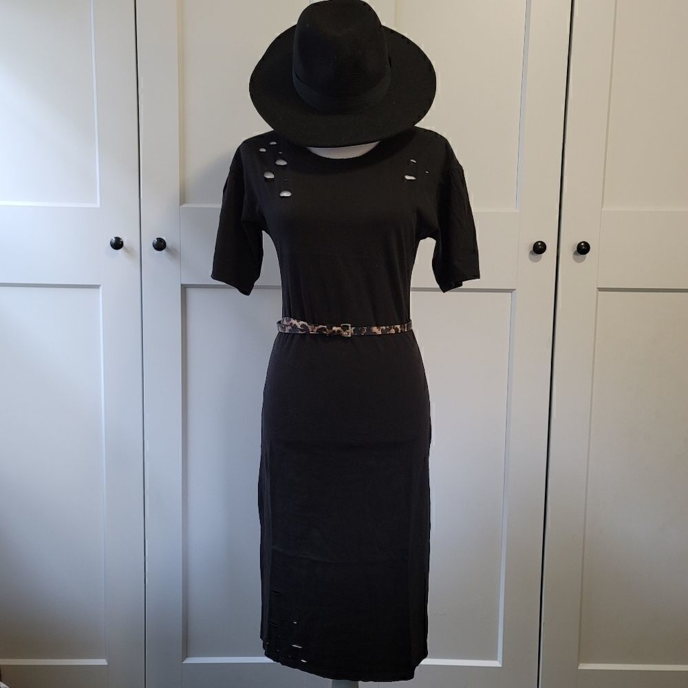 Abound distressed midi dress 